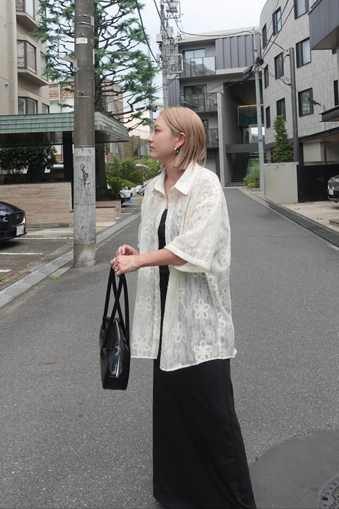 お花レースシャツ